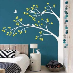 "Birds on The Tree" Stencil for Wall Decor/DIY Painting-Stencil (Multi-Coloured, 92 X 72-inch) Wall Decor_23 Birds on tree Stencil  (Pack of 1, Birds on tree)