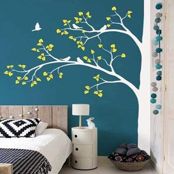 "Birds on The Tree" Stencil for Wall Decor/DIY Painting-Stencil (Multi-Coloured, 92 X 72-inch) Wall Decor_23 Birds on tree Stencil  (Pack of 1, Birds on tree)